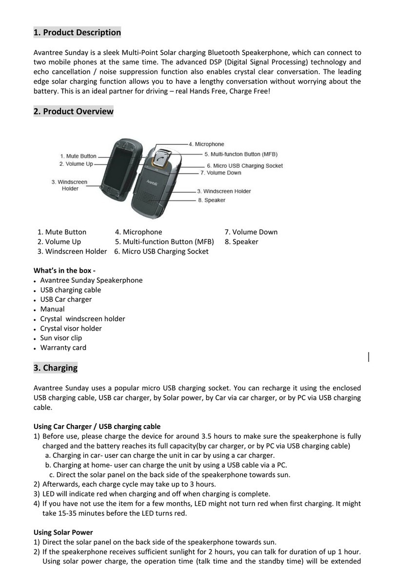 Avantree Sunday user manual