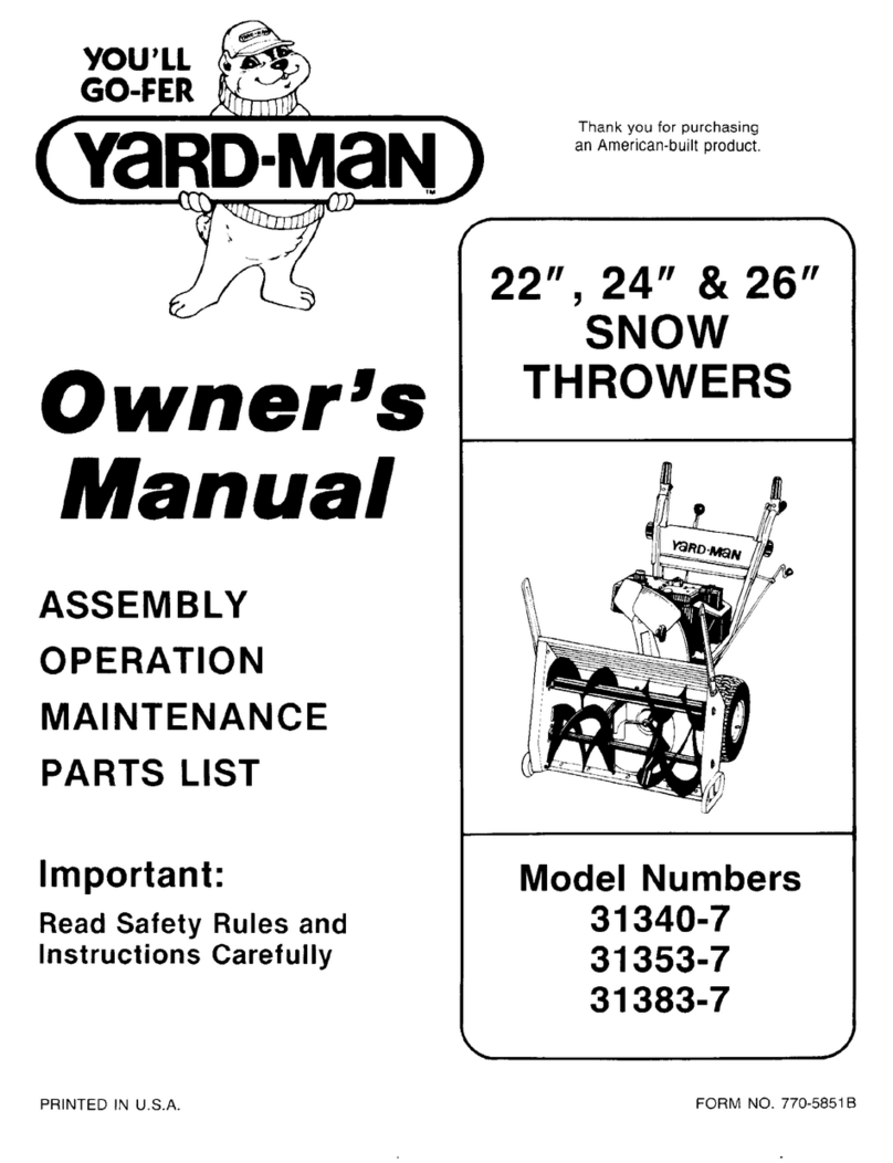 Yard-Man 31340-7 User manual