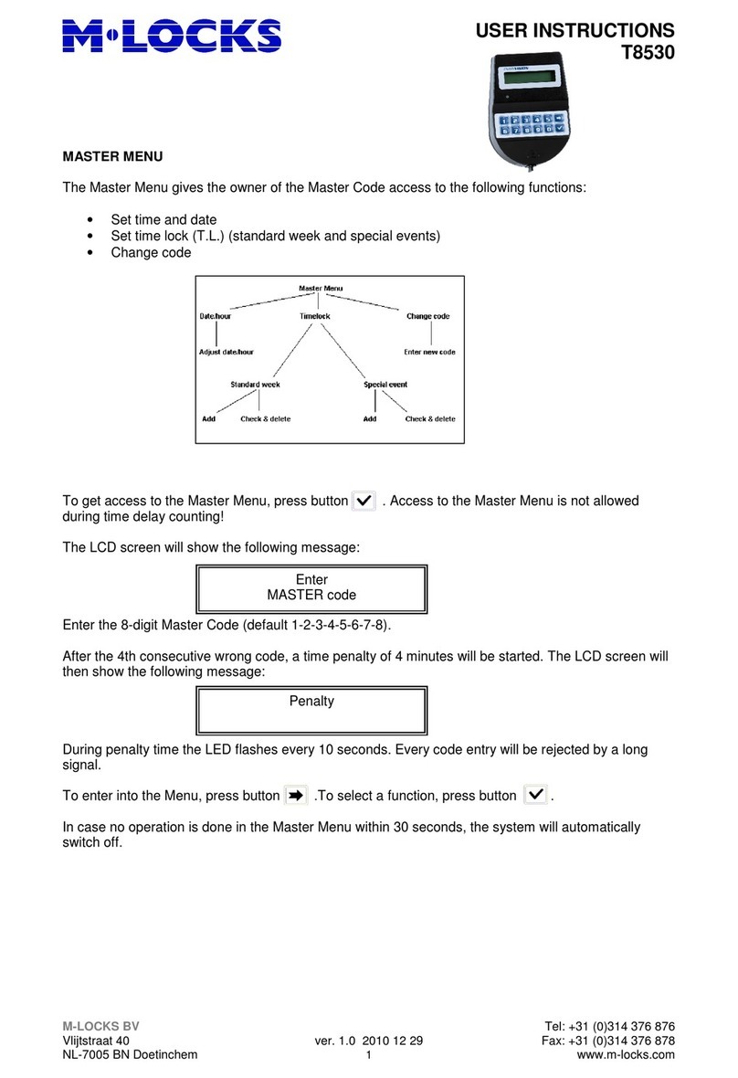 M-LOCKS T8530 User manual