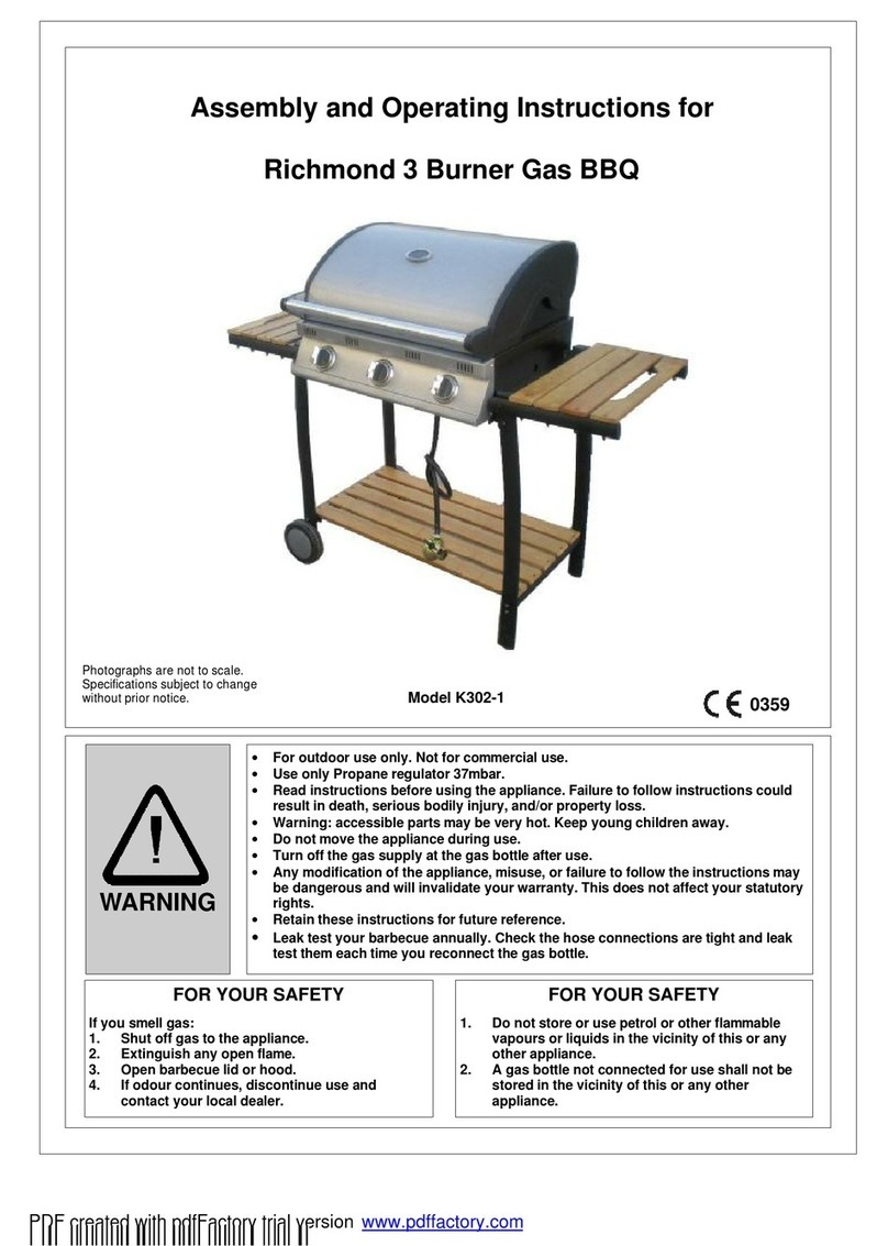 Richmond K302-1 Assembly and operating instructions