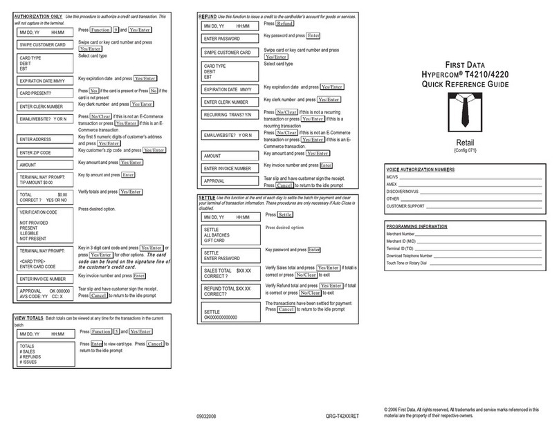 Hypercom Optinum T4210 User manual