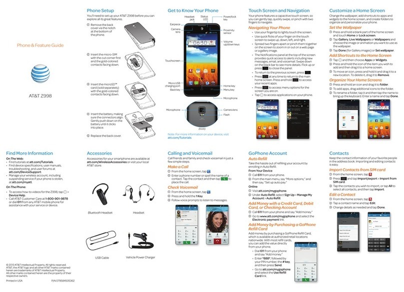 Zte AT&T Z998 Owner's manual