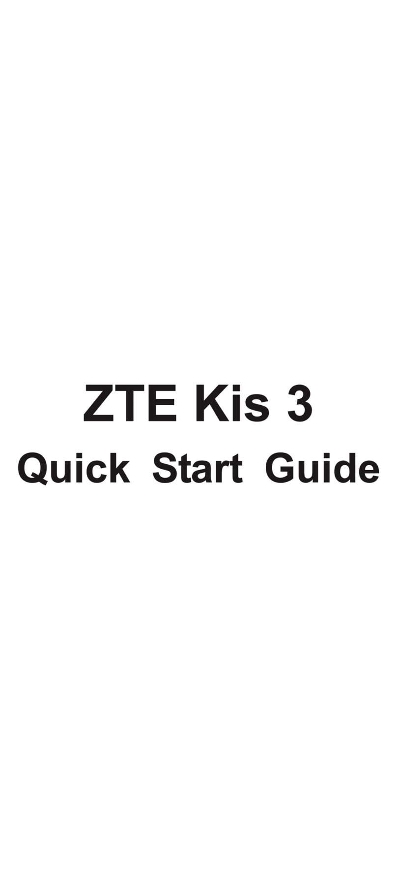 Zte Kis 3 User manual