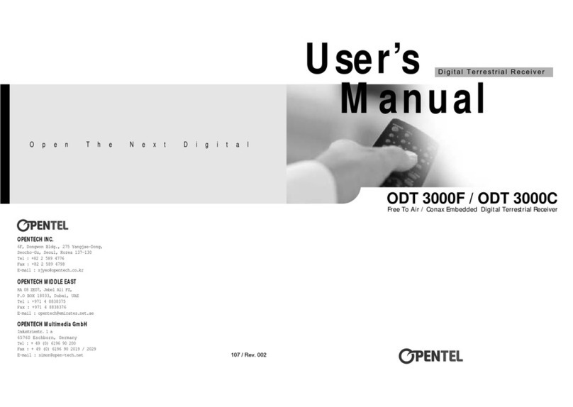OPENTEL ODT 3000F user manual