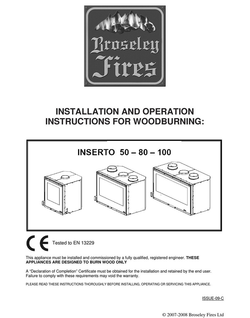 Broseley INSETO 50 Installation and operation instructions Broseley INSETO 50 Installation and operation instructions