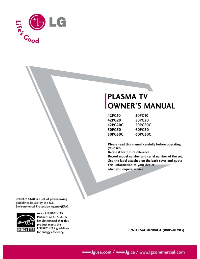LG 42PG10 Series User manual