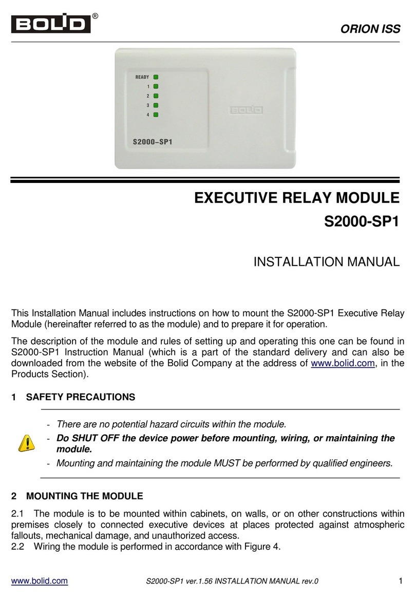 bolid S2000-SP1 ORION ISS installation manual