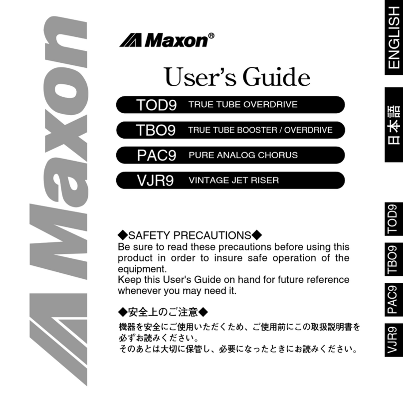 Maxon TOD9 user guide