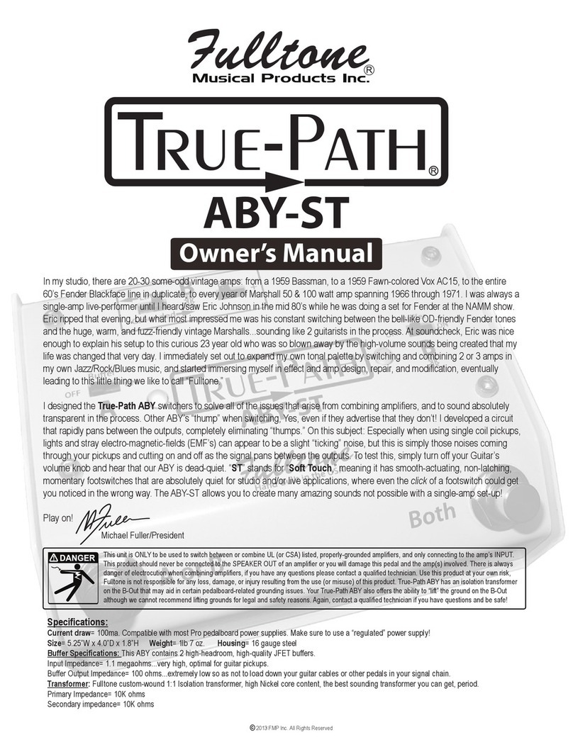Fulltone True-Patch ABY-ST owner's manual