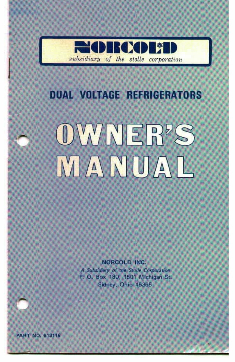 Norcold DE-726 owner's manual