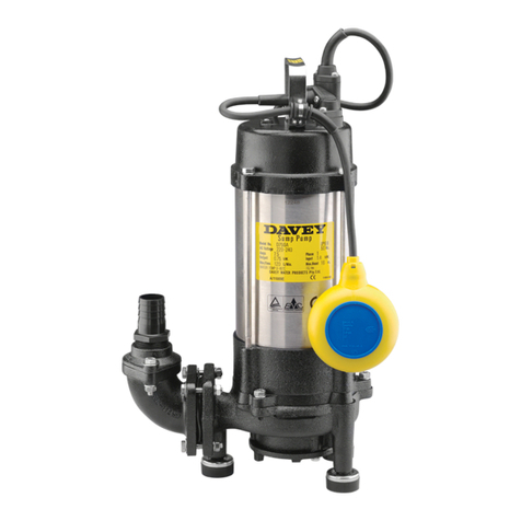 Davey Water Products D75 Installation and operating instrictions