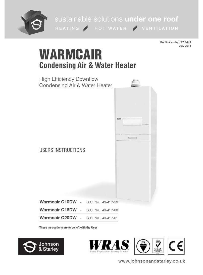 Johnson & Starley Warmcair C10DW User instruction