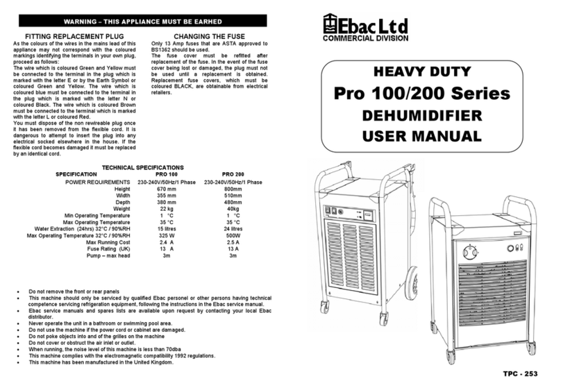 Ebac Pro 100 Series user manual