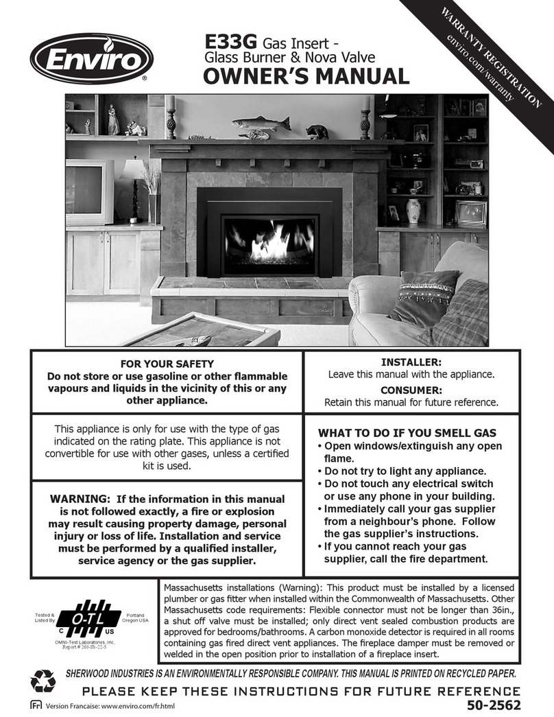 Enviro E33G owner's manual