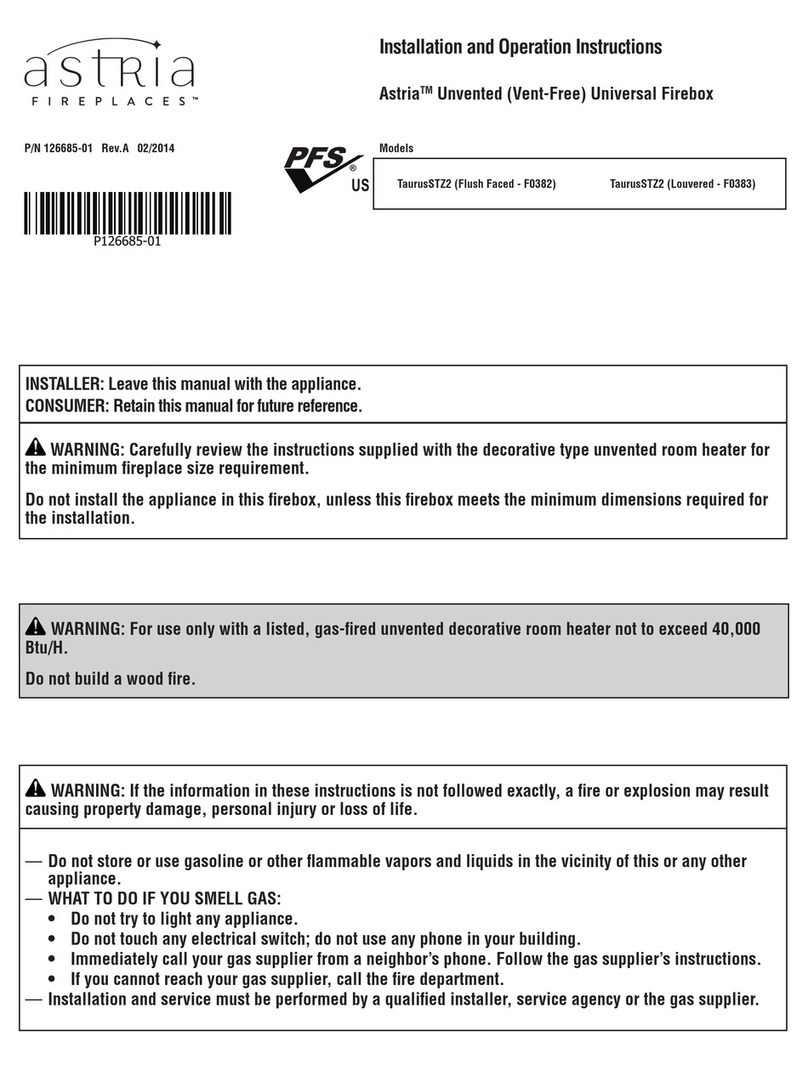 Astria TaurusSTZ2 F0382 Installation and operation instructions