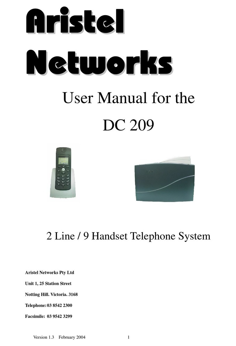 Aristel DC 209 user manual