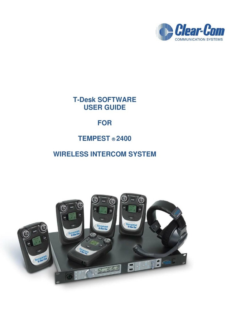 Clear-Com TEMPEST 2400 user guide