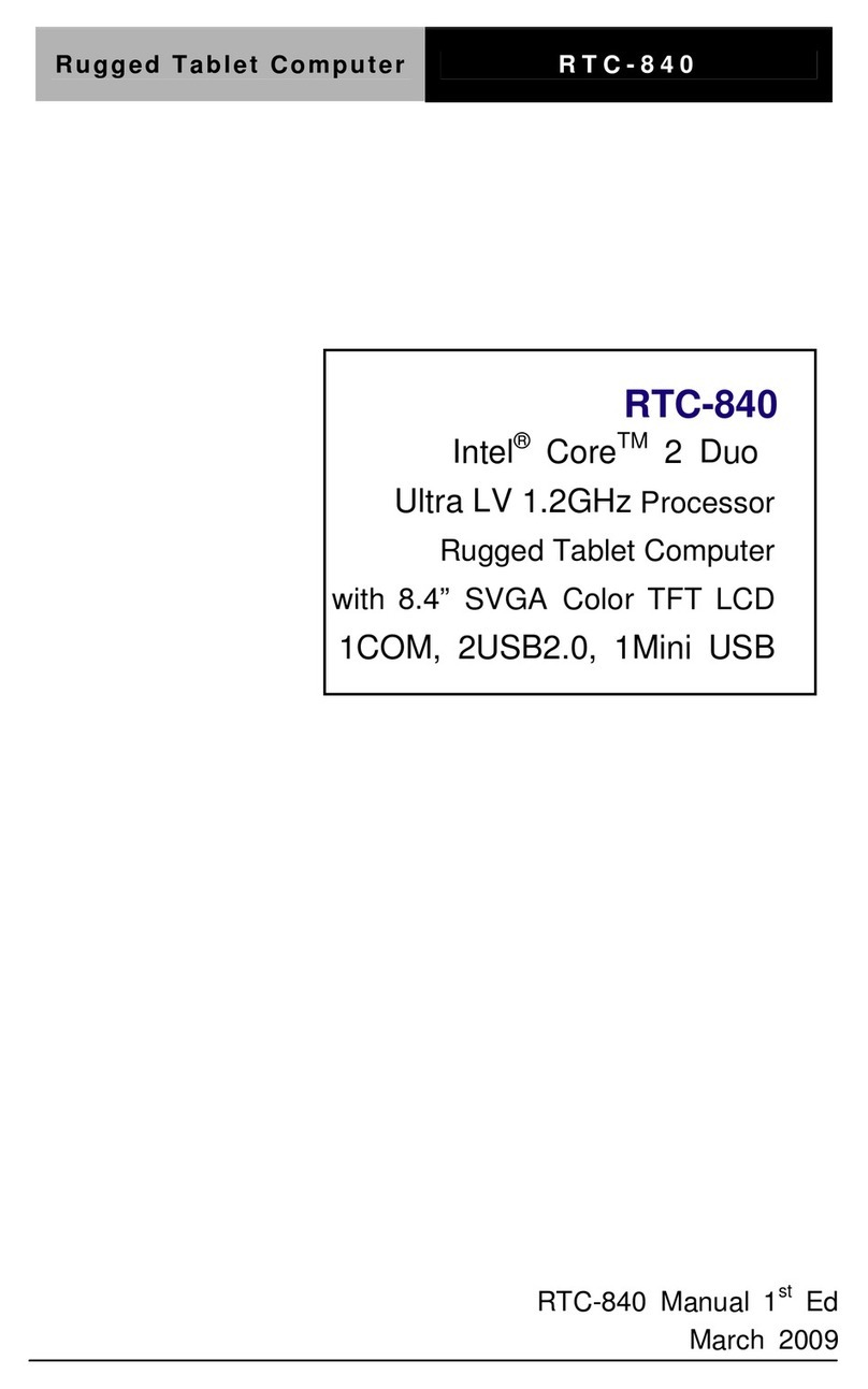 Aaeon Rugged Tablet Computer RTC-840 User manual Aaeon Rugged Tablet Computer RTC-840 User manual