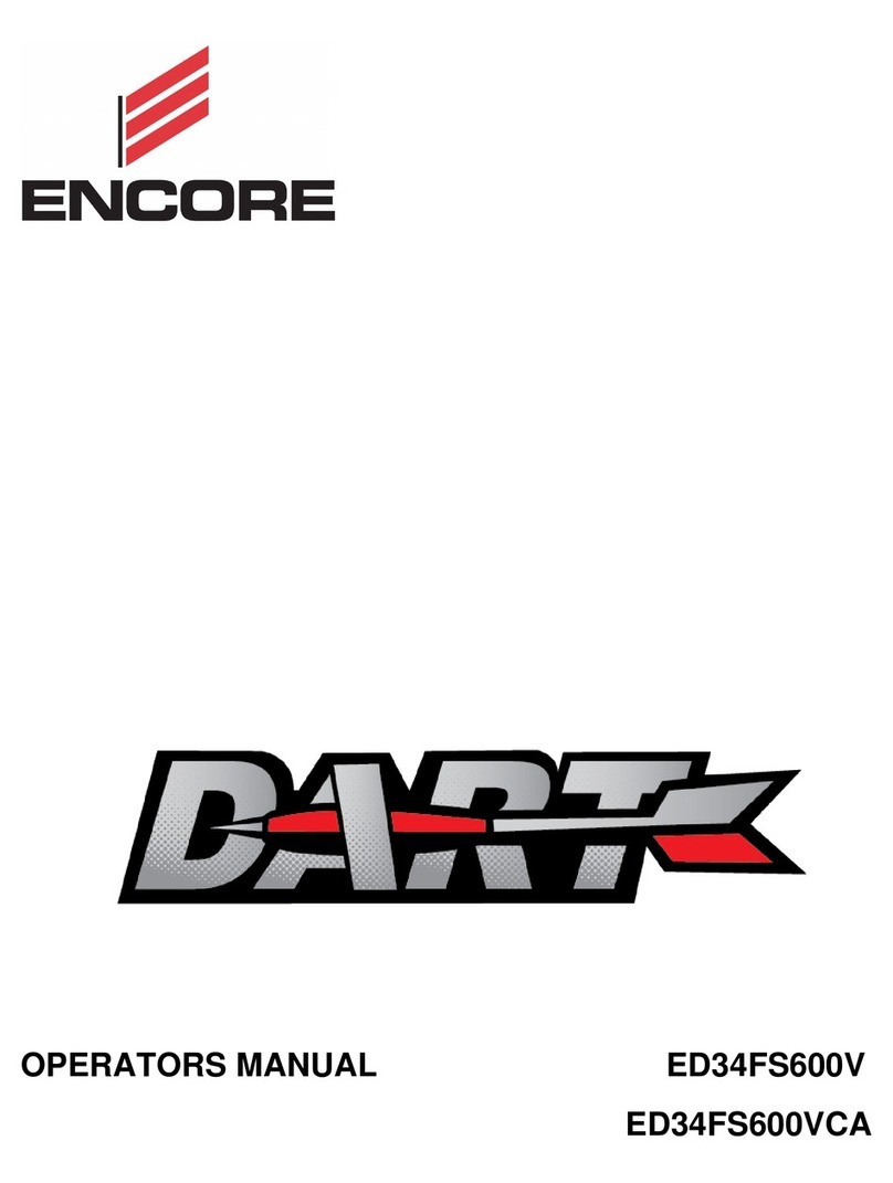 Encore DART ED34FS600V Operator's manual