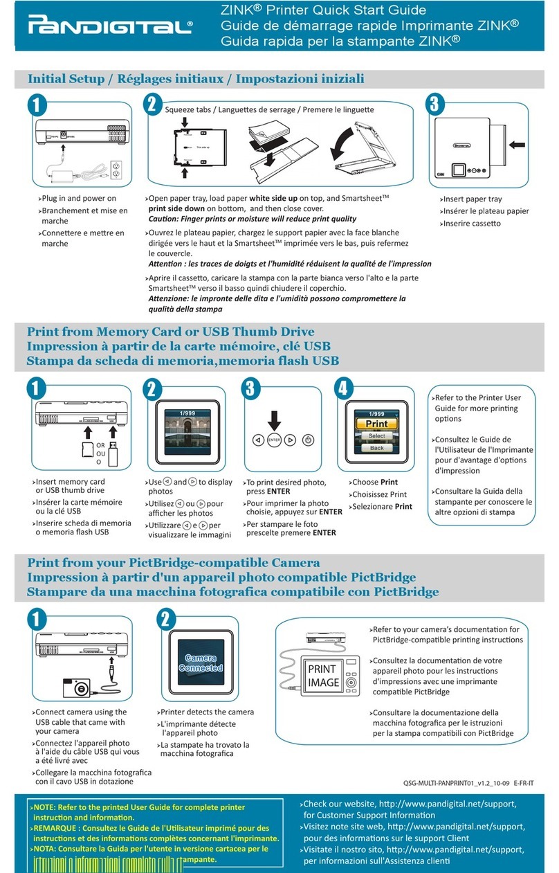 Pandigital ZINK PANPRINT01 User manual