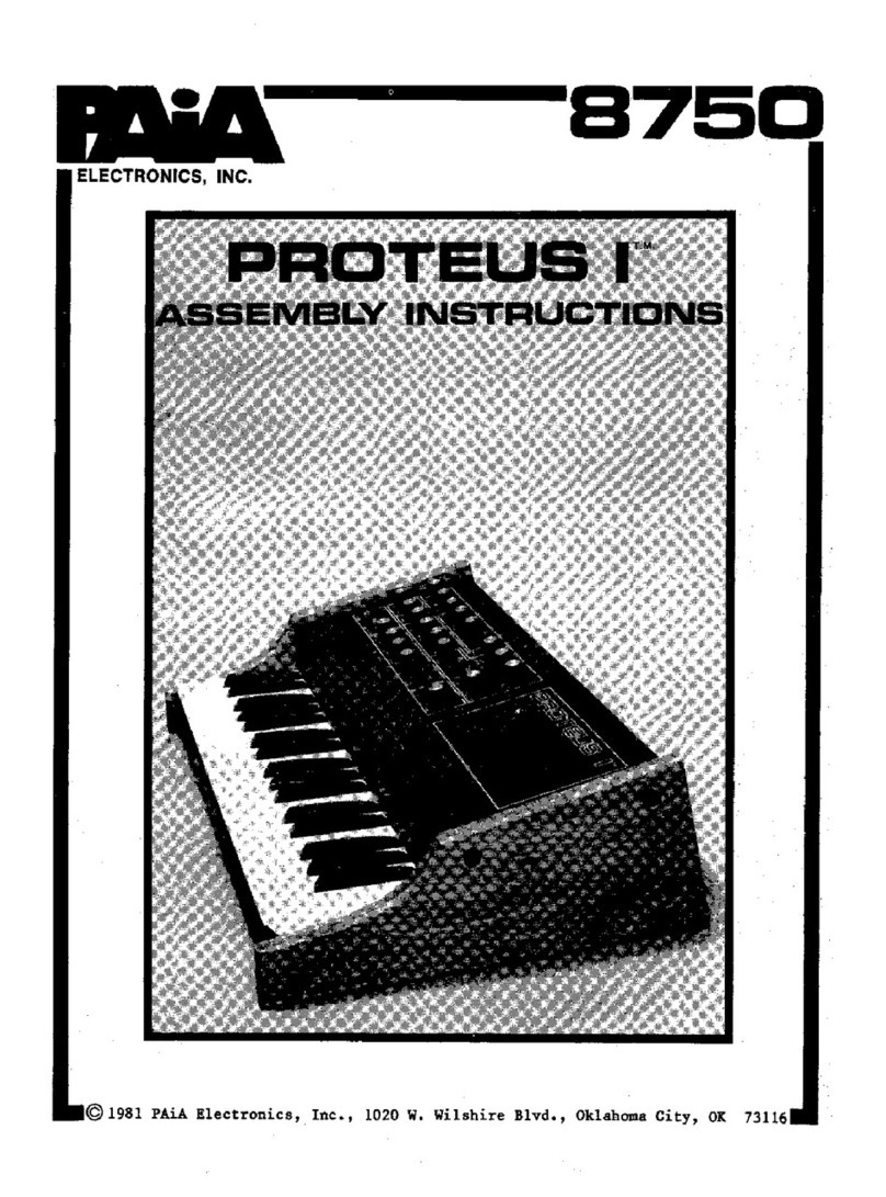 Paia 8750 Proteus I Assembly instructions