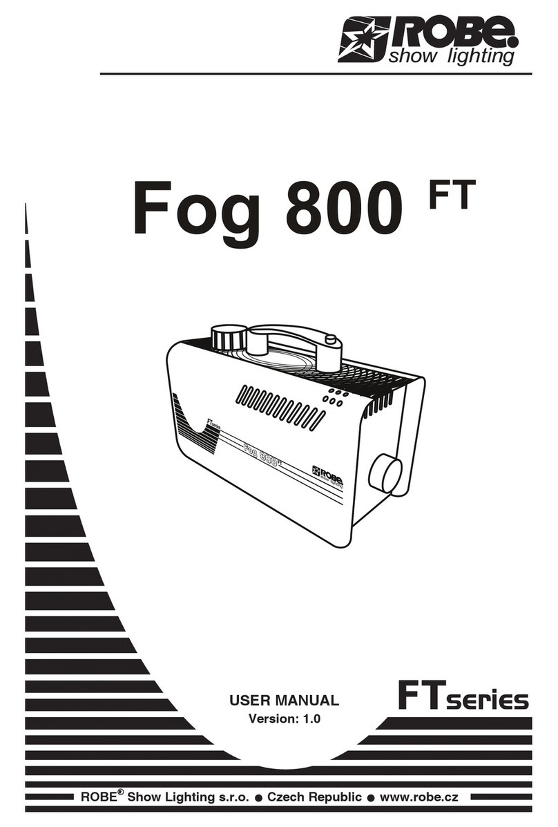 Robe Fog 800 FT Operating instructions Robe Fog 800 FT Operating instructions