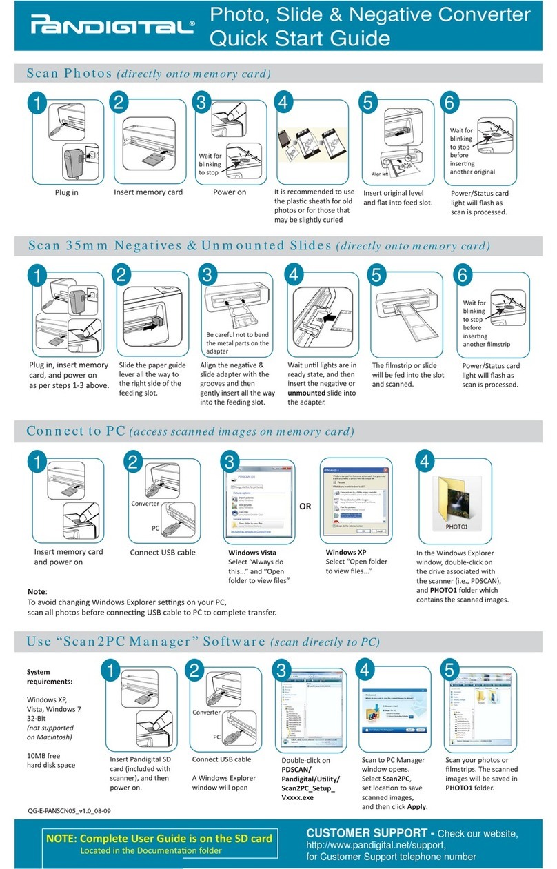 Pandigital PANSCN05 quick start guide