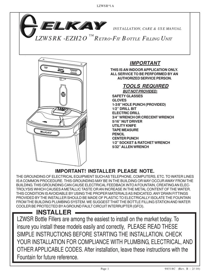 Elkay LZWSRK -EZH2O Installation manual