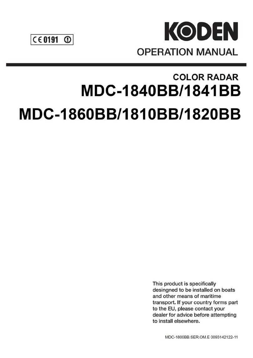 Koden MDC-1840BB Operation manual