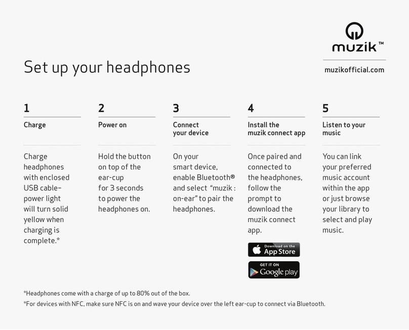 Muzik Smart On Ear user manual