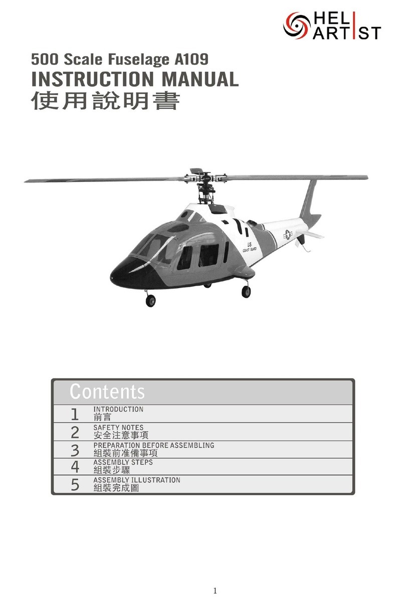 HeliArtist 500 Scale Fuselage A109 instruction manual