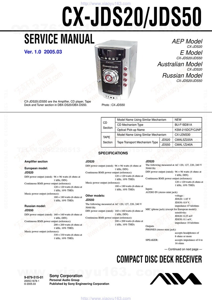 Sony CX-JDS20 Service manual