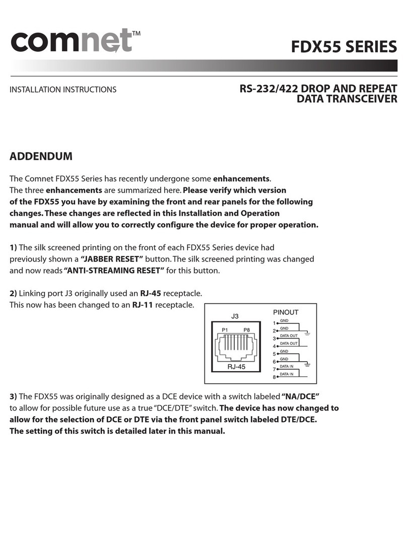 Comnet FDX55M1 installation instructions