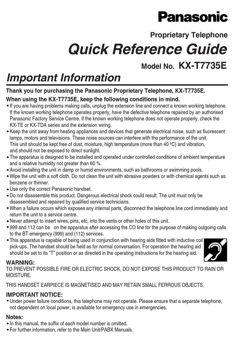Panasonic KX-T7735E User manual