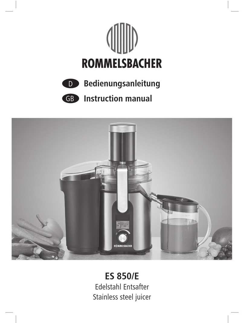 Rommelsbacher ES 850/E instruction manual