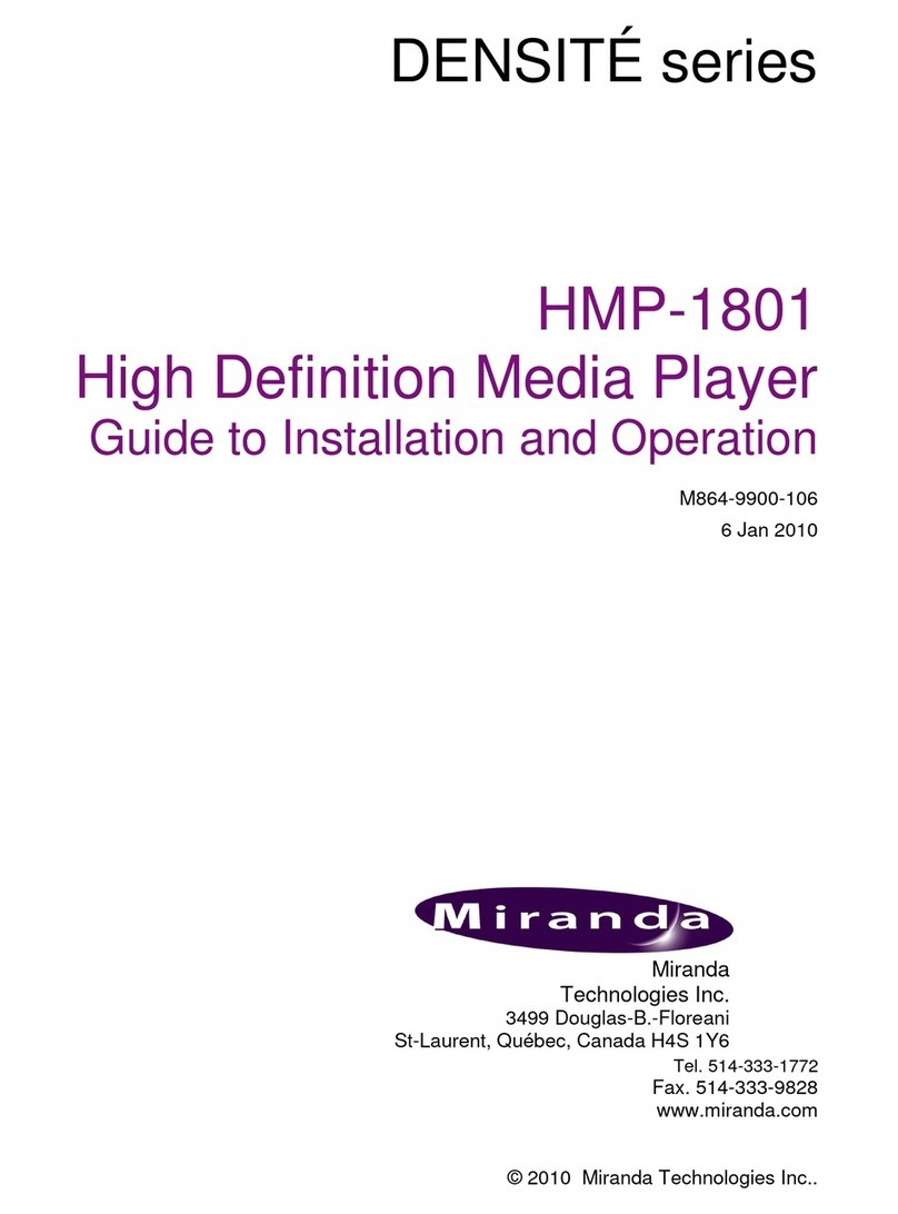 Miranda HMP-1801 Instruction Manual