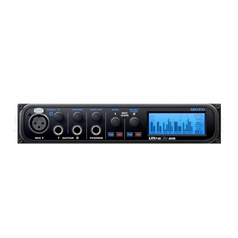 MOTU UltraLite AVB User manual