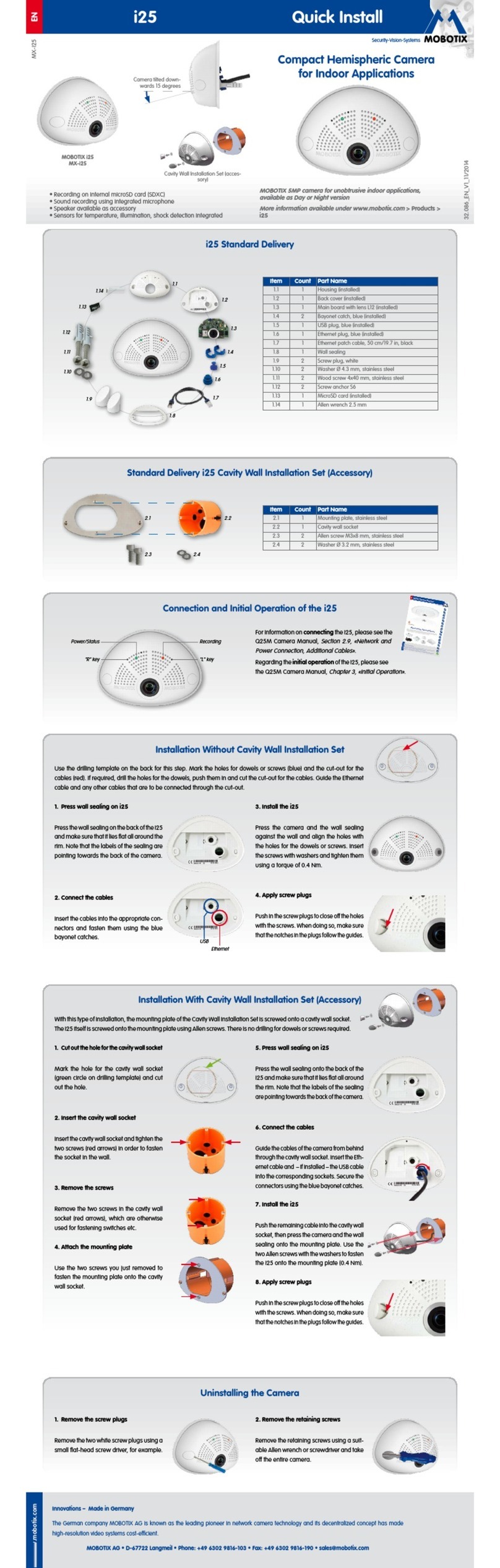 Mobotix MX-i25 Instructions for use