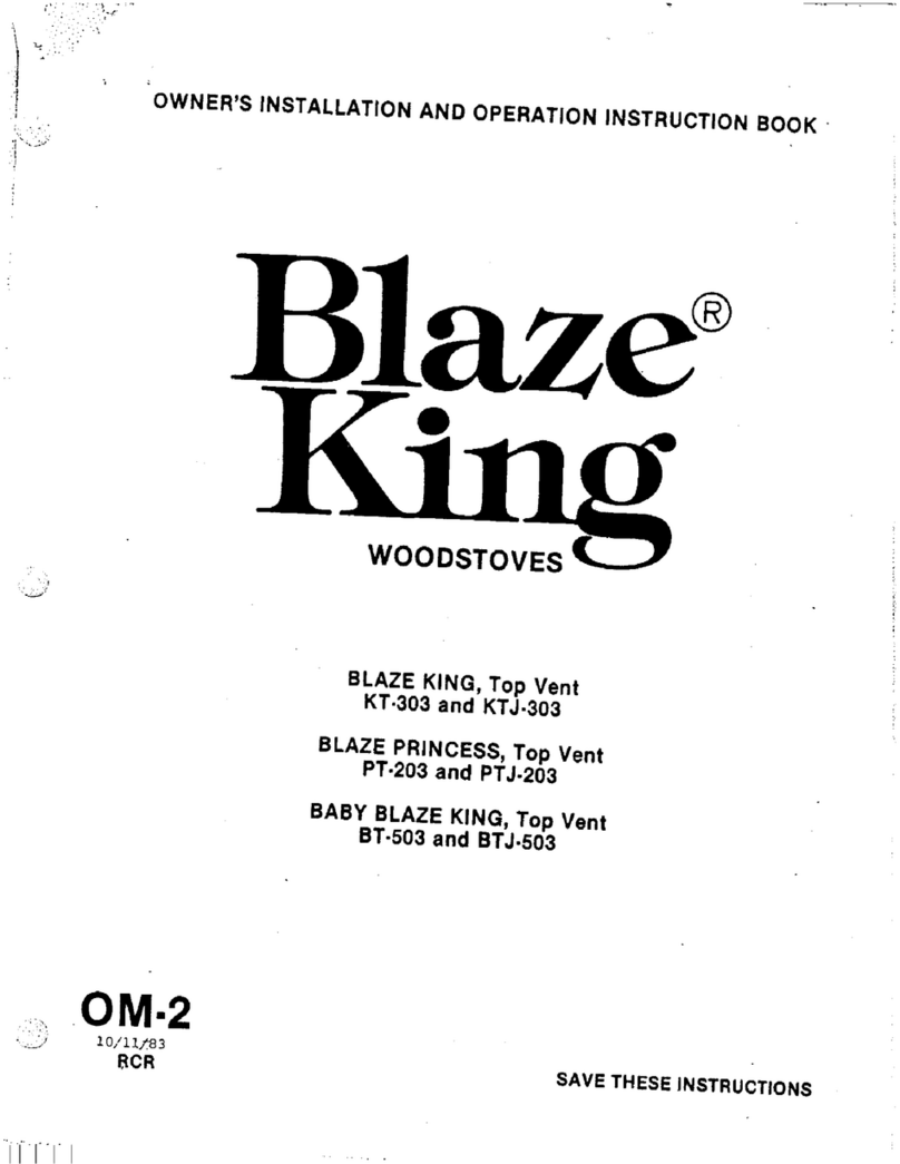 Blaze King KT-303 Owner's installation and operation book Blaze King KT-303 Owner's installation and operation book