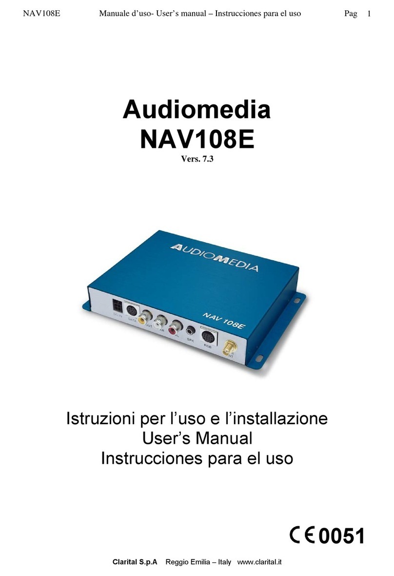 Audiomedia NAV108E Installation and user guide