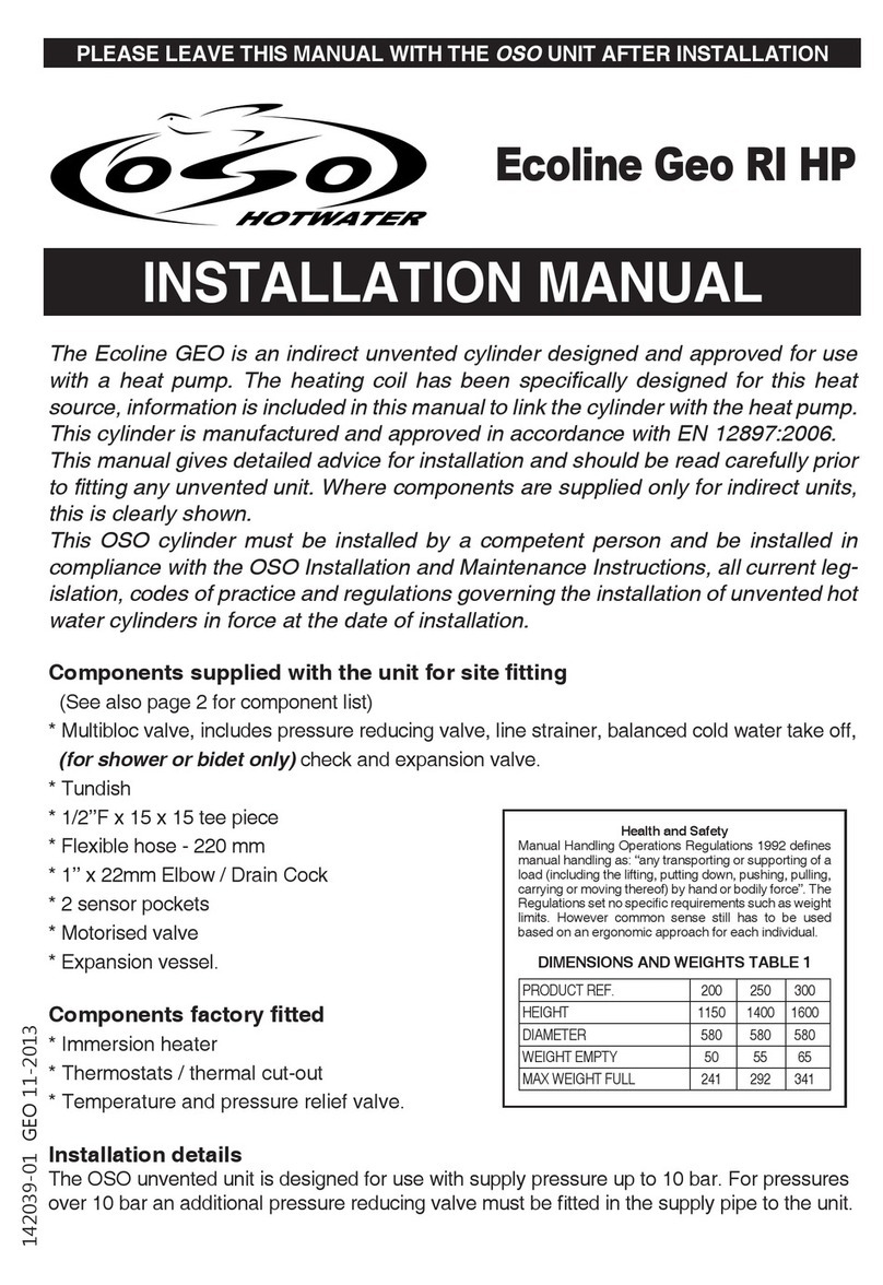 OSO Ecoline Geo RI HP installation manual OSO Ecoline Geo RI HP installation manual