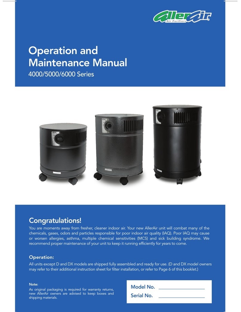 AllerAir 4000 series Operation and maintenance manual