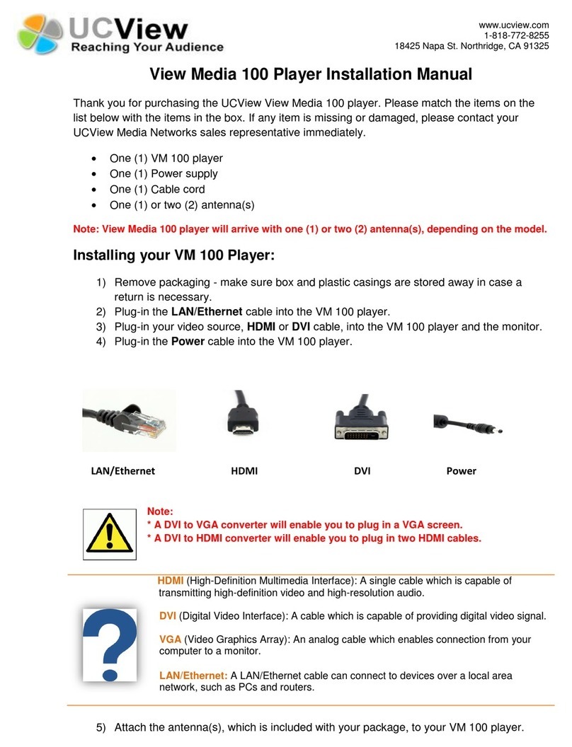 UCView View Media 100 installation manual