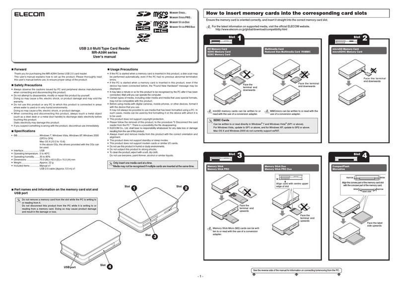 Elecom MR-A39H Serie user manual