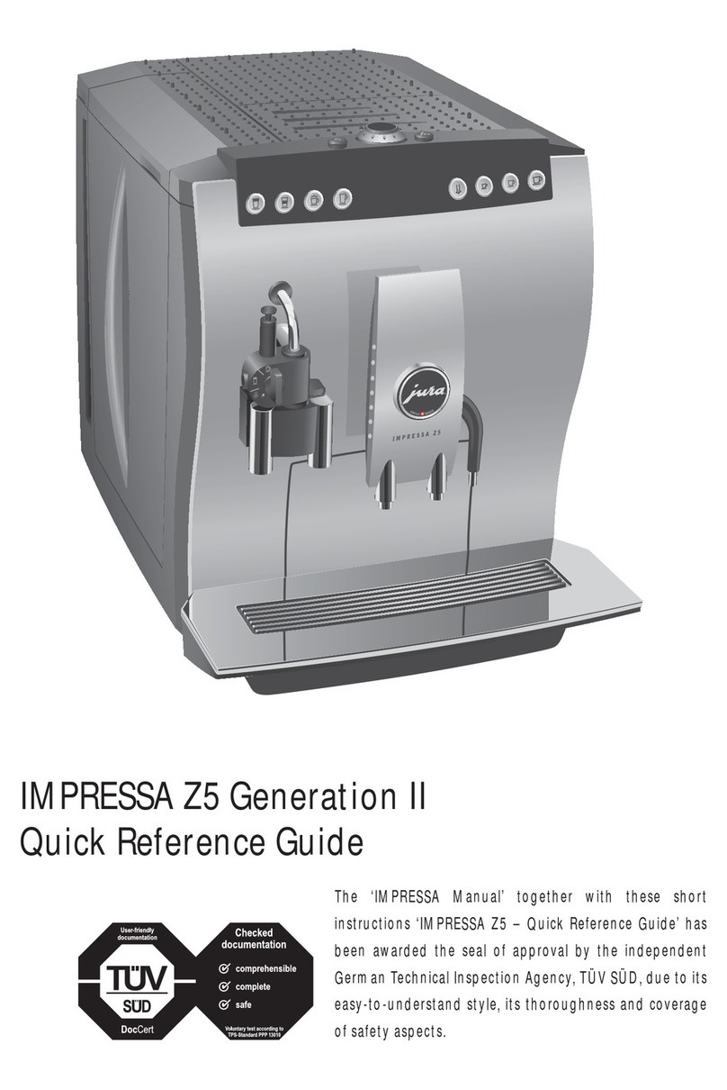 Jura The IMPRESSA Z5 - Generation II Quick reference guide