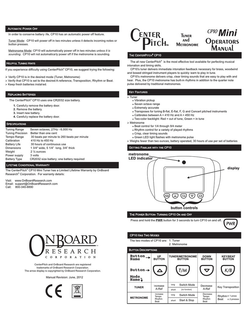 Center Pitch CP10 mini Operator's manual Center Pitch CP10 mini Operator's manual