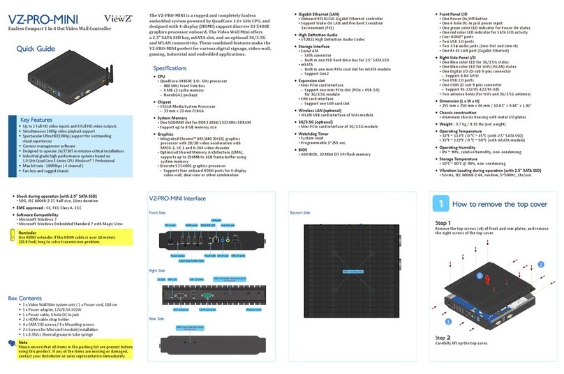 ViewZ VZ-PRO-MINI quick guide