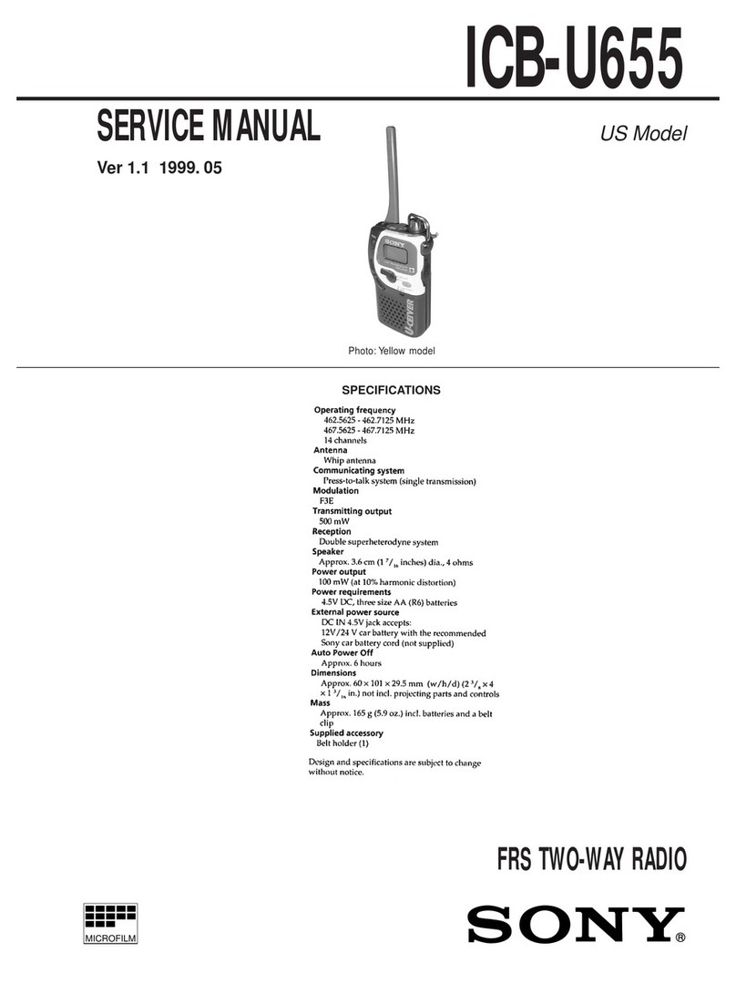 Sony U-Ceiver ICB-U655 User manual