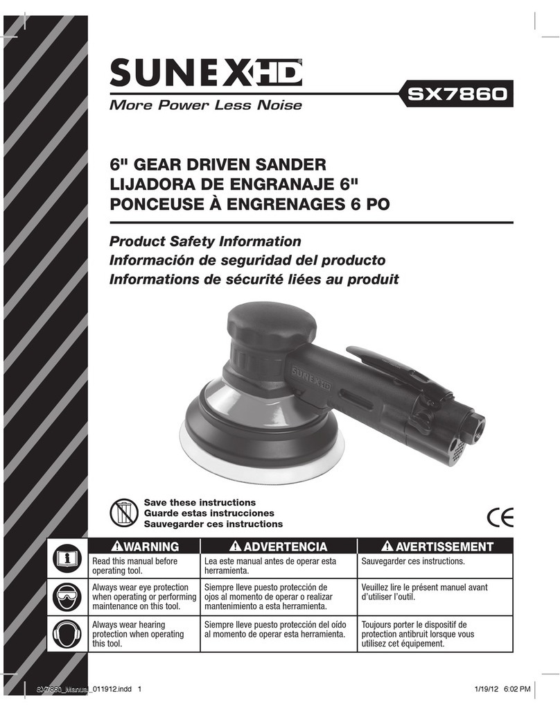 Sunex SX7860 Product safety information