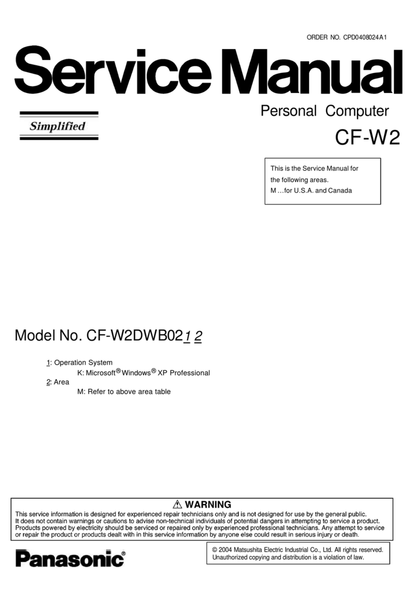 Panasonic CF-W2 Series Service manual